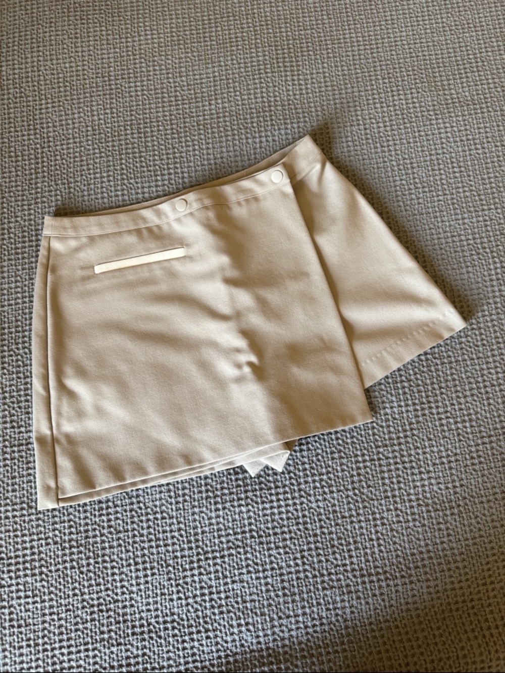 The Frankie Shop Cream Wrap-Style Skort